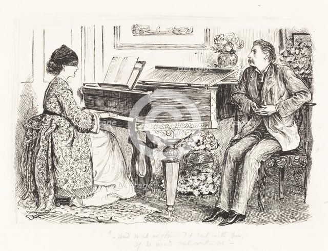 --And mist or glim, I'd sail with him, if he would sail with me--, c. 1865. Creator: George du Maurier.