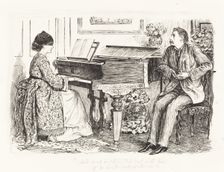 --And mist or glim, I'd sail with him, if he would sail with me--, c. 1865. Creator: George du Maurier