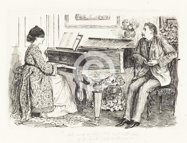 --And mist or glim, I'd sail with him, if he would sail with me--, c. 1865. Creator: George du Maurier.