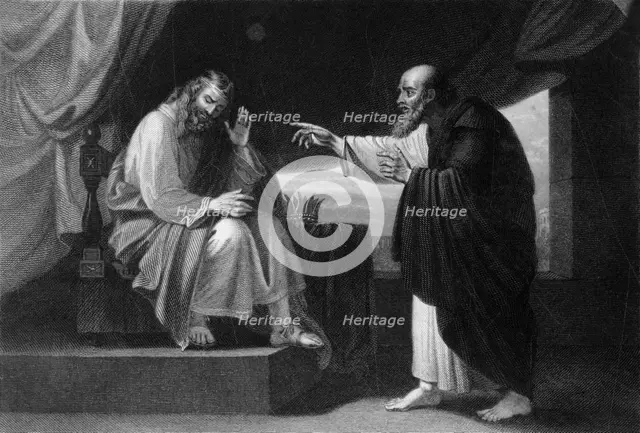 'And Nathan said to David, Thou art the man', c1840. Creator: George Presbury.