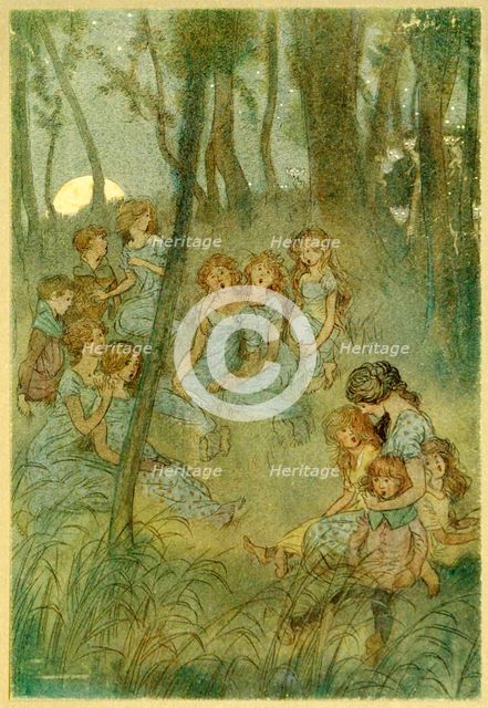 And nightly meadow fairies, look you sing, from The Merry Wives of Windsor, 1910. Creator: Hugh Thomson (1860 - 1920).