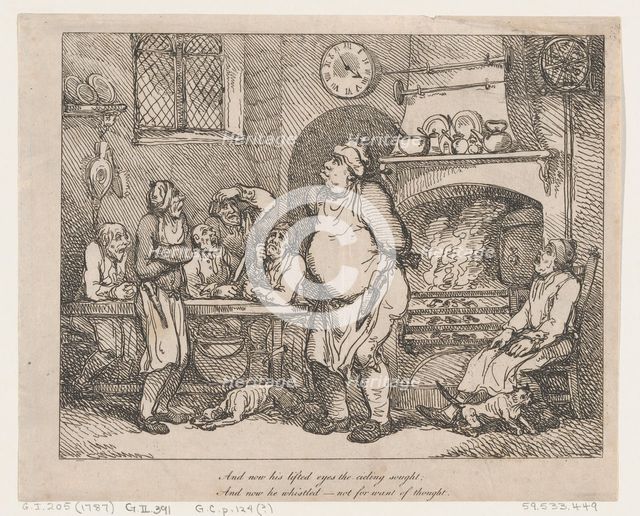 And Now His Lifted Eyes The Ceiling Sought..., 1787., 1787. Creator: Thomas Rowlandson.