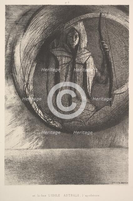 And over there, the Astral Idol, the Apotheosis, 1891. Creator: Odilon Redon.