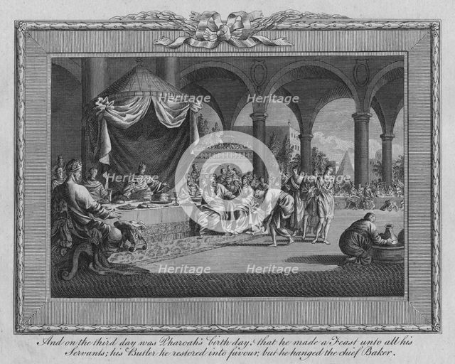 'And on the third day was Pharaoh's birth day...', late 17th-early 18th century. Creator: Jan Luyken.