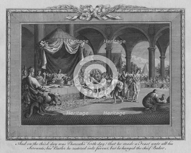 'And on the third day was Pharaoh's birth day...', late 17th-early 18th century. Creator: Jan Luyken.