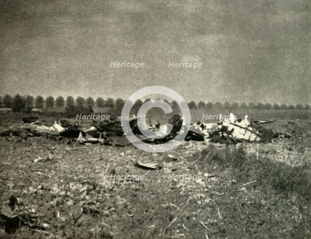 'And Afterwards: The End of a Heinkel in a French Field', 1939-1940, (1941). Creator: Unknown.