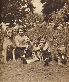 -And Friends Princesses Elizabeth and Mary at Royal Lodge, Windsor, c1936 (1937). Creator: Unknown
