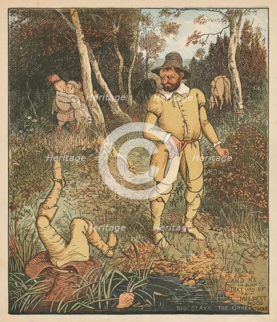 'And He That Was of Mildest Mood Did Slaye The Other There', c1880.  Creator: Randolph Caldecott.