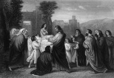 And he that was dead sat up, and began to speak c1830s. Creator: William Henry Mote