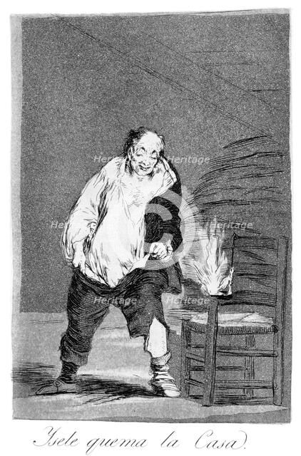 'And his house is on fire', 1799. Artist: Francisco Goya