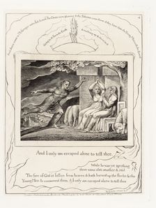 And I only am escaped alone to tell thee 1825. Creator: William Blake