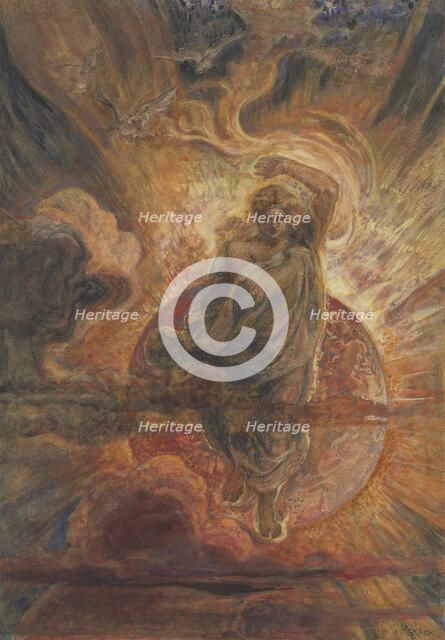 And I saw an angel standing in the sun. (Revelation 19:17), 1910. Creator: Stock, Henry John (1853-1930).