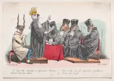 And in this suit for seperation, gentlemen, observe two things from Metamorphoses of the D..., 1829. Creator: Pierre Langlumé