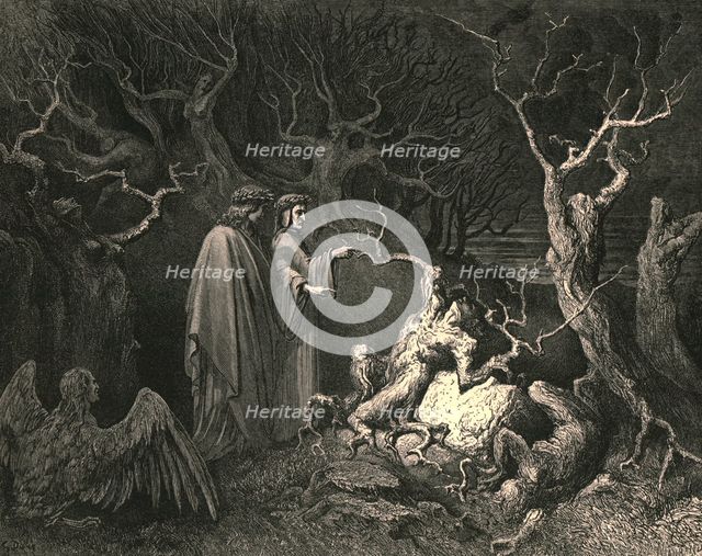 'And straight the trunk exclaim'd, "Why pluck'st thou me?"', c1890. Creator: Gustave Doré.