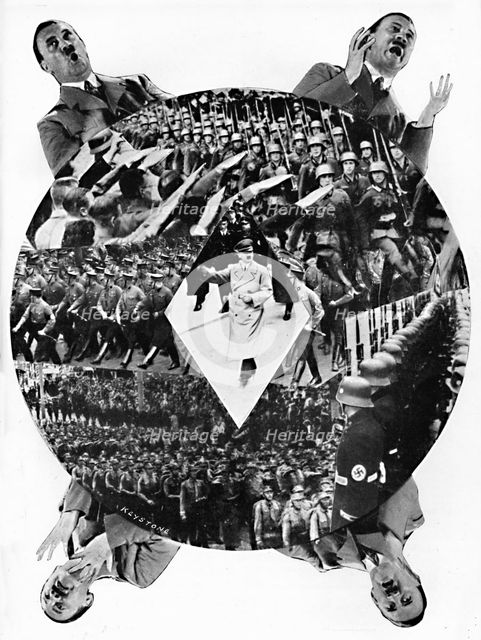 'And so, despite Mr. Churchill's warnings to the Government, Germany carried on', c1930s, (1945). Artist: Unknown.