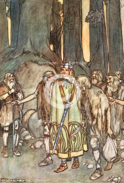 'And that night there was feasting and joy in the lonely hut', c1910.  Creator: Stephen Reid.
