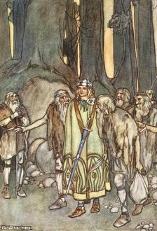 And that night there was feasting and joy in the lonely hut c1910. Artist: Stephen Reid