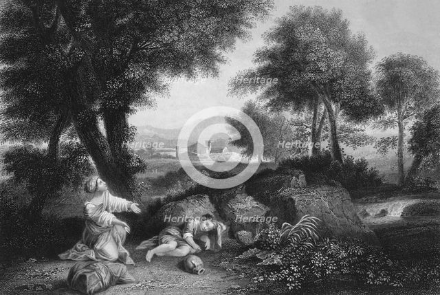 'And the Angel of God called to Hagar out of Heaven', mid-late 19th century? Creator: James Sands.