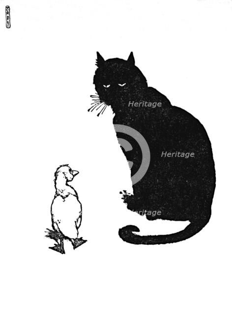 'And The Cat Said, Can You Purr?, c1930. Artist: W Heath Robinson.