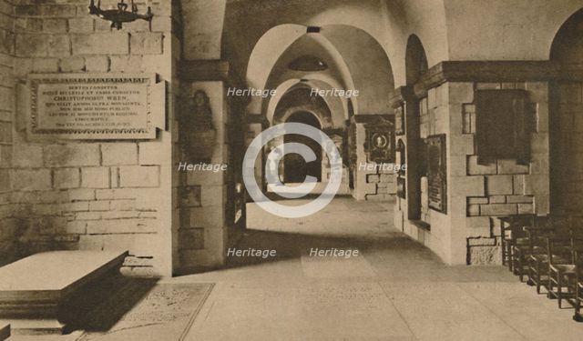 '-And The Crypt Where Many of England's Most Famous Sons Lie Buried', c1935. Creator: Unknown.