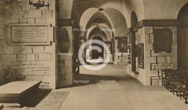 '-And The Crypt Where Many of England's Most Famous Sons Lie Buried', c1935. Creator: Unknown.