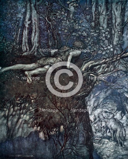 'And there I learnt what love was like', 1924.  Creator: Arthur Rackham.