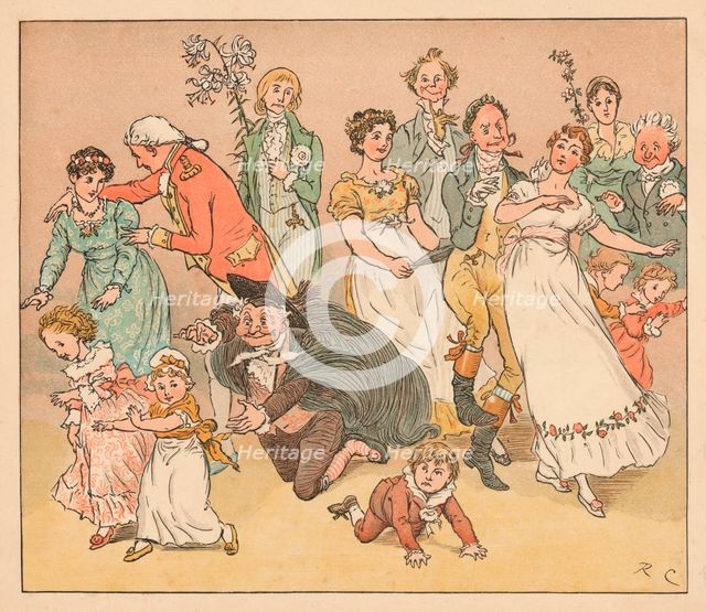 '...and they all fell to playing the game of catch-as-catch-can...', c1885, (1934). Creator: Randolph Caldecott.