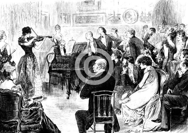 And they marvelled while the music delivered its message - which is different for every soul, 1890. Creator: R. Taylor.