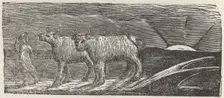 And Unyok'd Heifers, Loitering Homeward, Low 1821. Creator: William Blake