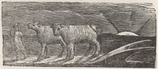 And Unyok'd Heifers, Loitering Homeward, Low 1821. Creator: William Blake