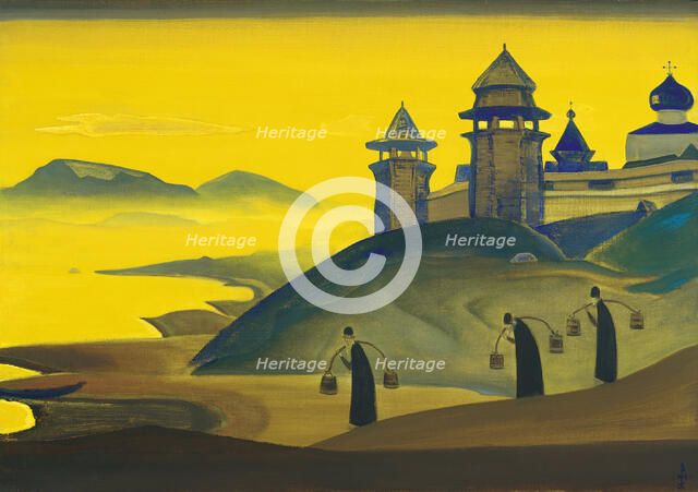 And We are Trying (From Sancta series), 1922. Creator: Roerich, Nicholas (1874-1947).