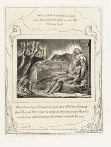 And when they lifted up their eyes afar off & knew him not... 1825. Creator: William Blake