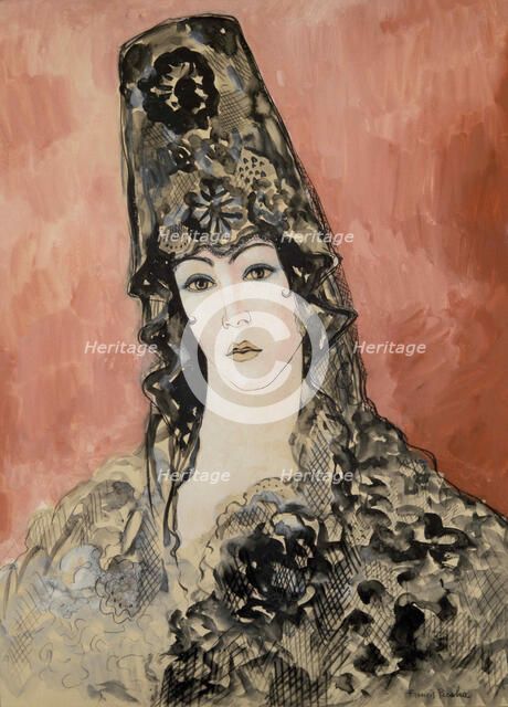 Andalouse (Espagnole à la mantille), 1923-1925.