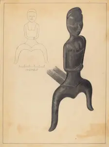 Andiron, 1935/1942. Creator: Gordon Sanborn
