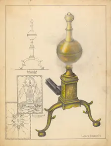 Andiron, 1935/1942. Creator: Hans Korsch