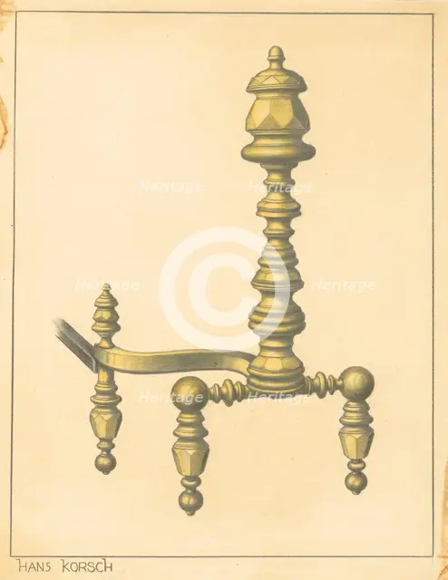 Andiron, 1935/1942. Creator: Hans Korsch.