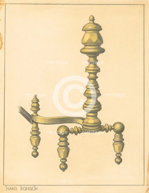 Andiron, 1935/1942. Creator: Hans Korsch.