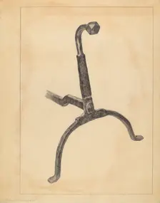 Andiron, 1935/1942. Creator: Helen Blumenstiel