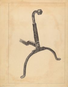 Andiron, 1935/1942. Creator: Helen Blumenstiel