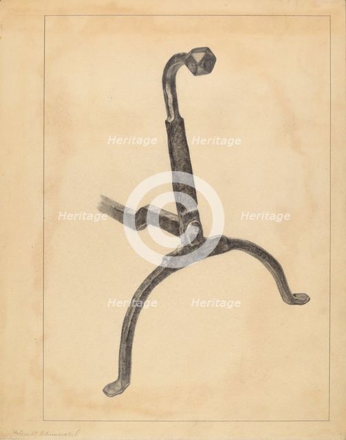 Andiron, 1935/1942. Creator: Helen Blumenstiel.