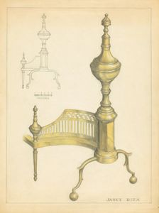 Andiron, 1935/1942. Creator: Janet Riza