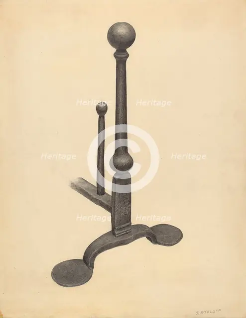 Andiron, 1935/1942. Creator: Jack Staloff.