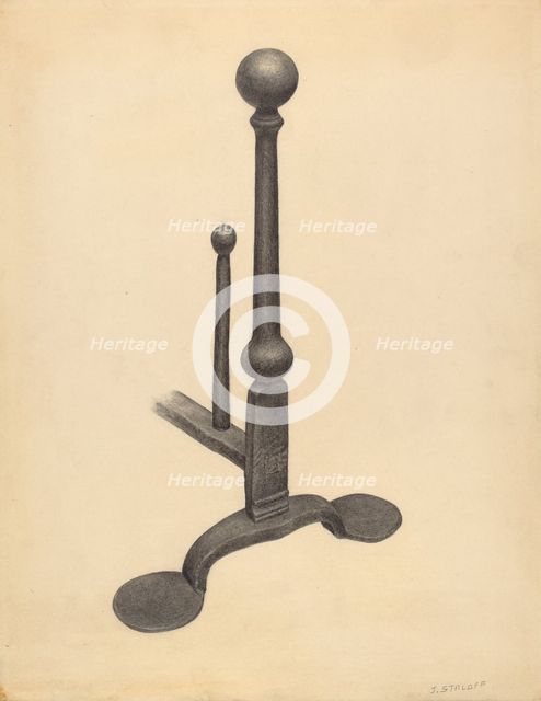 Andiron, 1935/1942. Creator: Jack Staloff.