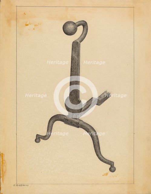 Andiron, 1935/1942. Creator: Salvatore Borrazzo.