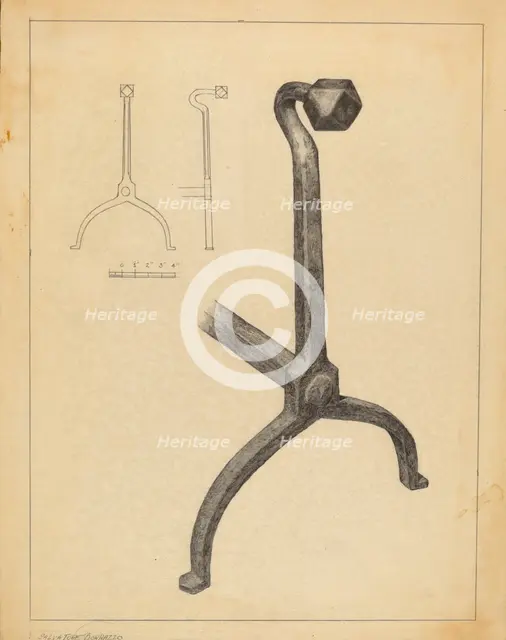 Andiron, 1935/1942. Creator: Salvatore Borrazzo.