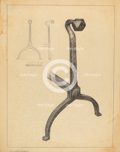 Andiron, 1935/1942. Creator: Salvatore Borrazzo.