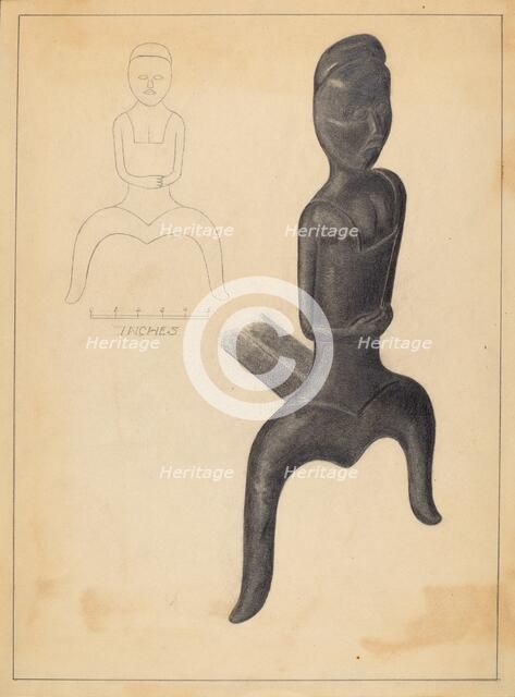 Andiron, 1935/1942. Creator: Gordon Sanborn.