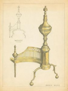 Andiron, 1935/1942. Creator: Janet Riza