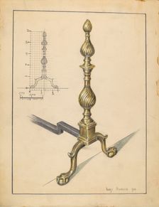 Andiron, 1936. Creator: Hans Korsch