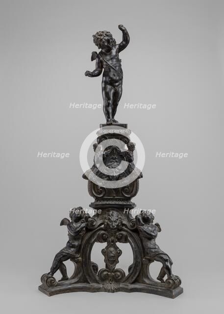 Andiron with Putto Finial, model c. 1600, cast probably 17th/18th century. Creator: Nicolò Roccatagliata.